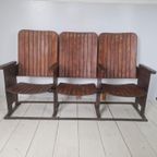 Jaren 30 Art Deco Cinema Bioscoop Stoelen Bankje thumbnail 8