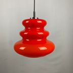 1 Of 2 Orange Glass Pendant Light By Peill And Putzler 1960 thumbnail 3