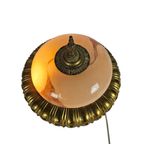 Vintage - Hanglamp - Plafonniere- Verguld - Art Deco - Gesatineerd Glas - 1970'S thumbnail 7