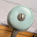 Vintage Muntkleurige Industriële Tafellamp / Desk Lamp thumbnail 7