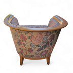 2 X Armchair / Club Chair / Floral Fabric / 1980s thumbnail 4