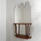 Art Deco Spiegel, Kleedspiegel Voor In De Hal, Jaren 30 thumbnail 13