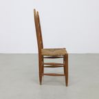 3X Ladder Chair In Oak & Rush, 1960S thumbnail 5