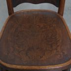 Originele Antieke Jacob En Josef Kohn Thonet Stoel Uit Begin 20e Eeuw Met Mooi Snijwerk thumbnail 10