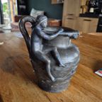 Tinnen Kan Van Art Nouveau-stijl. Kunstenaar Charles Théodore Perron (1862-1934) thumbnail 11