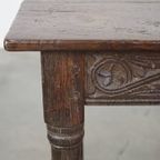 Antieke Engelse Side Table/Haltafel Uit Begin 18E Eeuw Met Prachtige Details In Het Houtsnijwerk thumbnail 12