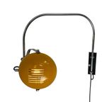 Herda - Space Age Wall Lamp - Yellow Shade, Black Base And Chromed Upright (rare Model) thumbnail 3