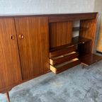 Retro Vintage Mid-Century Dressoir,High-Board,Wandkast Xl thumbnail 16