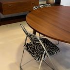 Set Of 4 Vintage Zebra Print Folding Chairs thumbnail 2