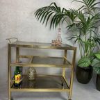 Vintage 80’S Bar Trolley – Hollywood Regency thumbnail 5