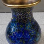 Mooi Blauw Cloisonné Vaasje. thumbnail 8