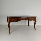 Louis Xv Dubbelzijdig Mahonie En Palissander Plat Bureau thumbnail 13