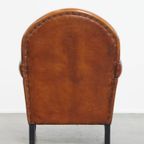 Comfortabele Schapenleren Art Deco Stijl Design Fauteuil Met Een Mooi Patina thumbnail 2