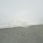 Set Van 2 Kunststof Gebogen Plexiglas Tafel thumbnail 9