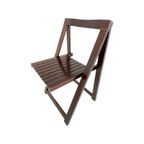 Aldo Jacober - Folding Chair Model ‘Trieste’ - Bazzani Italy - Dark Brown (Wood Grain) - Multiple thumbnail 2