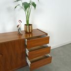 Teak Fineer Dressoir Met Ronde Knop En Lades thumbnail 8