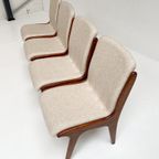 Set Van 4 Opnieuw Gestoffeerde Mahjongg Stoelen, 1950'S thumbnail 12