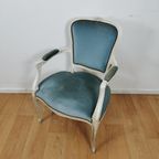 Brocante Vintage Franse Louis Xv Stoeltje, Fauteuil Stoel 03 thumbnail 4