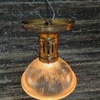 Antieke Set Holophane Lampen Franse Hanglampen Plafondlampen thumbnail 12