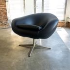 Vintage Zwarte Fauteuil / Eenzit Met Stervoet Jansson thumbnail 3