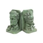 Boekensteunen Buste Wagner Beethoven Gips Gesigneerd thumbnail 10