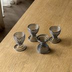 Set Of 4 Vintage Swirl Egg Cups thumbnail 3