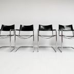 Set Van 4 Lederen Mart Stam S34 Stoelen, 1970's thumbnail 2