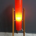 Novoplast Floorlamp Rocket Shape In Red 1960S thumbnail 3