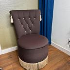 Vintage Fauteuil Met Franjes, Crapaud, Boudoir Fauteuil 70’S thumbnail 3