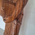 Groot Balinees Beeld Man Met Haan Bali Hout 105 Cm thumbnail 9