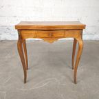 Antieke Opvouwbare Speeltafel / Schaaktafel thumbnail 8