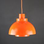 Iconische Oranje Plastic Space Age Lamp Van Nordisk Solar Compagny Ontworpen Door K. Kewo *** Jar thumbnail 7
