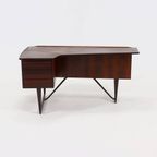 Rosewood Boomerang Desk By Peter Løvig Nielsen For Hedensted Møbelfabrik Denmark 1950S thumbnail 3