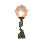 Art Deco Tafellamp Met Halfnaakte Vrouw thumbnail 4