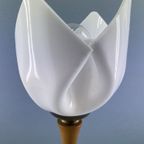 Nederlands Witte Tulp Lamp Van Bonydesign (Niet Gesigneerd), Tafellamp, Bureaulamp thumbnail 11