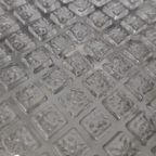 Vintage Plafondlamp Glas Rond Blokjes thumbnail 2