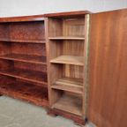 Compleet Wortelhouten Art Deco Bureau thumbnail 20