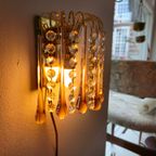 Murano Teardrop Wandlamp Wandlampje Messing Vintage Roze thumbnail 16