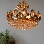 Retro Vintage Hanglamp Hollywoodregency Jaren 60 Goud Kleur thumbnail 3