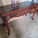 Grote Sidetable, Haltafel, Wandconsole Met Marmeren Blad thumbnail 2
