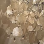 Capiz Schelpen Hanglamp Vintage Chrome Frame thumbnail 10