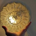 Vintage Plafondlamp Plafonnière Wandlamp Glas Organisch thumbnail 15