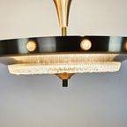 Vintage - Lakro Style - Ufo Hanglamp - 'Champagne Gold' - Glas - 70S thumbnail 7