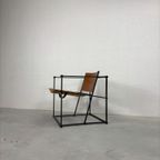 Vintage Pastoe Fm60 Fauteuil Cognac Tuigleer thumbnail 3