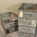 Vintage Philips Industriële Metalen Kisten, P/p/s thumbnail 3