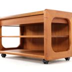 Audio Meubel Trolley 'traeden' Vintage Deens Massief Teak thumbnail 7