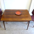 Prachtige Retro Vintage Uitschuifbare Tafel Met 5 Vintage Stoelen thumbnail 13