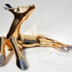 24 Karaats Goud Porseleinen Beeld Hert Vintage Oro Zecchino thumbnail 2