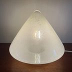 Hala Zeist Moderne Strakke Tafellamp Of Wandlamp, Wit Gespikkeld Glas Piramide. Midcentury Modern thumbnail 6