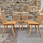 Set Van 4 Houten Stoelen Van Baumann, 1960 thumbnail 5